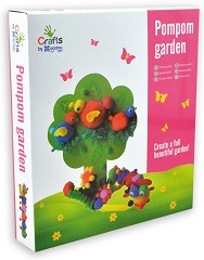 Направи сама Andreu Toys - Цветна градина от помпони - Творчески комплект — 1240082