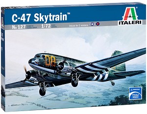 Военен транспортен самолет - C-47 Skytrain - Сглобяем авиомодел — Italeri 127