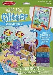 Направи сам блестящи картини Melissa & Doug - Подводни приключения - Творчески комплект от серията Mess-Free Glitter — 9510