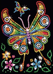 Декорирай сама с пайети Sequin Art - Пеперудата Амбър - Творчески комплекти от серията Red — 1209
