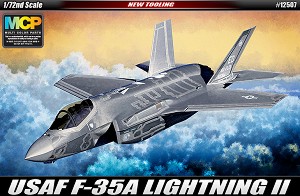 Военен самолет - USAF F-35A Lightning II - Сглобяем авиомодел — Academy 12507