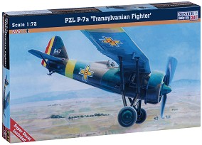 Полски изтребител - PZL P-7a Transylvanian Fighter - Сглобяем авиомодел — MisterCraft B037