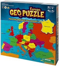 Карта на Европа - Пъзел от 58 части в нестандартна форма от колекцията Geo puzzle