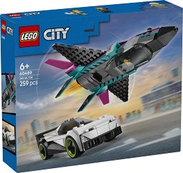 LEGO City - Джет срещу кола - Детски конструктор — 60489