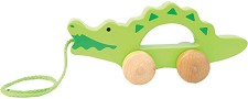 Дървена играчка за дърпане HaPe - Крокодил — E0907
