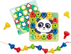 Дървена мозайка и игра за нанизване - Hi Pando — HP018