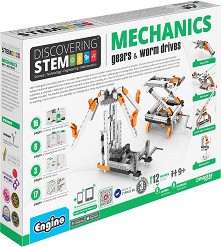 Конструктор Engino - Зъбни колела 12 в 1 - Детски конструктор от серията Discovering Stem — STEM05