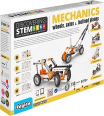 Конструктор Engino - Колела и оси 14 в 1 - Детски конструктор от серията Discovering Stem — STEM02