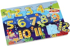 Числа - Детски образователен пъзел от дърво — Classic World 3548