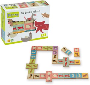 Домино с животни - Детска игра от дърво — Andreu Toys 16084