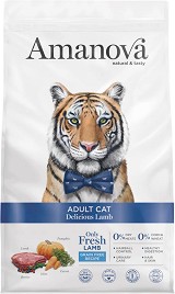 Натурална суха храна за котки Amanova Adult — 4 кг, с агнешко, за над 1 година