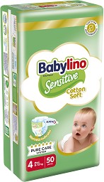  Babylino Sensitive Cotton Soft 4 Maxi - 50 ,   8-13 kg - 