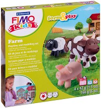 Направи сам фигурки от полимерна глина Fimo - Животните от фермата - Творчески комплект — 8034 01 LZ
