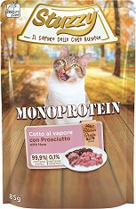 Пауч за котки Stuzzy Monoprotein Adult - 85 г, с прошуто, в зряла възраст