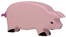 Дървена фигурка на прасе - Holztiger — 80065