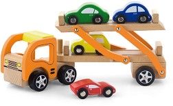 Дървен автовоз с колички - Viga Toys — 44641
