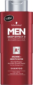 Schwarzkopf Men Deep Effect 3 Arginine + Growth Factor Shampoo -          "Men Deep Effect 3" - 