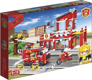 Пожарно управление - Детски конструктор от серията "BanBao Fire" — 7101