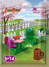 Детски мини конструктор BanBao - Градина с цветя - От серията Trendy City — 7211