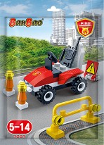 Детски мини конструктор BanBao - Пожарникарско бъги - От серията Fire — 7207
