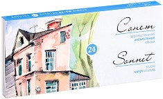 Акварелни бои Невская Палитра - 24 цвята от серията Сонет