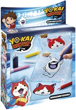 Създай сам - Стикери за стъкло - Творчески комплект от серията "Yo-kai Watch" — Totum 860032