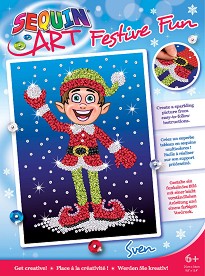 Декорирай с пайети Sequin Art - Елфът Свен - Творчески комплект от серията Festive Fun — 1929