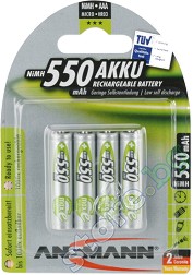 Батерия AAA - Акумулаторна NiMH (HR03) 550 mAh - 4 броя - батерия