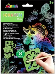 Скреч с шаблони Динозаври - Avenir - Творчески комплект — CH221848