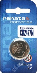 Бутонна батерия CR2477N - Литиева 3V - 5 броя - батерия