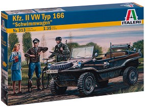 Военен автомобил амфибия - Kfz. II VW Typ 166 - Schwimmwagen - Сглобяем модел — Italeri 313