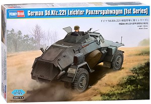 Военен автомобил - SD.Kfz.221 Leichter Panzerspahwagen - 1st series - Сглобяем модел — Hobby Boss 83811