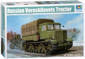 Военен самоходен камион - Voroshilovets Tractor - Сглобяем модел — Trumpeter 01573