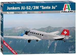 Транспортен самолет - Junkers JU-52 / 3M "Tante Ju" - Сглобяем авиомодел — Italeri 150