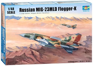 Руски изтребител - МиГ-23 МЛД Flogger-K - Сглобяем авиомодел — Trumpeter 02856