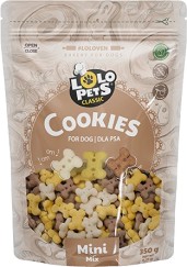 Бисквити за кучета Lolo Pets Classic Cookies Mini Mix - 350 г, с шоколад, банан и ванилия