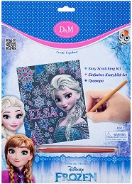 Скреч картина Revontuli Toys - Елза - Творчески комплект от серията Замръзналото кралство — 65111