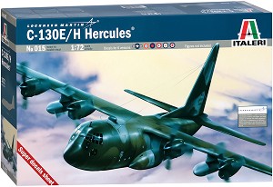 Американски военен транспортен самолет - Lockheed C-130 E/H "Hercules" - Сглобяем авиомодел — Italeri 015