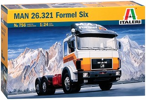 Камион влекач - MAN 26.321 Formel Six - Сглобяем модел — Italeri 756