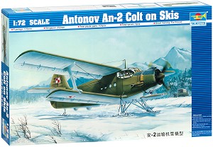Руски транспортен самолет - Антонов АН-2 Colt on Skis - Сглобяем авиомодел — Trumpeter 01607