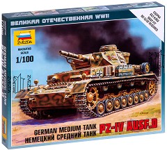 Германски среден танк - Pz-IV AUSF.D - Сглобяем модел от серията "Великата отечествена война" — Zvezda 6151
