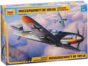 Германски изтребител - Messerschmitt BF 109 G6 - Сглобяем авиомодел — Zvezda 4816