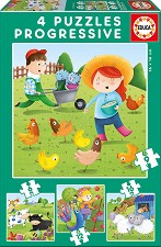 Във фермата - 4 пъзела от 6