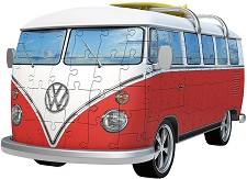 Ретро бус Volkswagen T1 - 3D пъзел от 162 пластмасови части — Ravensburger 12516