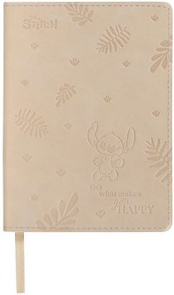 Тефтер Stitch Pastel Yellow : Формат B6 с малки квадратчета - На тема Лило и Стич