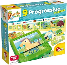 Ферма - 9 пъзела в кутия от серията "Carotina Baby" — Lisciani Giochi 58440