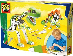 Детски метален конструктор SES Creative - Динозаври — 14958