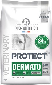 Суха храна за кучета при дерматологични нарушения Pro-Nutrition Dermato — 2 кг, от серията Protect Dog, за всички породи, с тегло от 2 до 80 кг