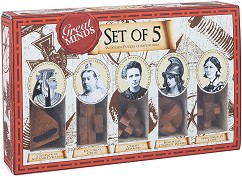 Велики жени в историята - Пет логически 3D пъзела от серията "Great Minds" — Professor Puzzle 1528