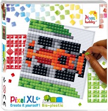 Мозайка с пиксели XL Състезателна кола - Pixelhobby - Творчески комплект — 41049-Race